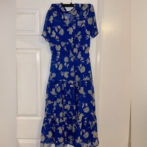 Lulus blue floral dress